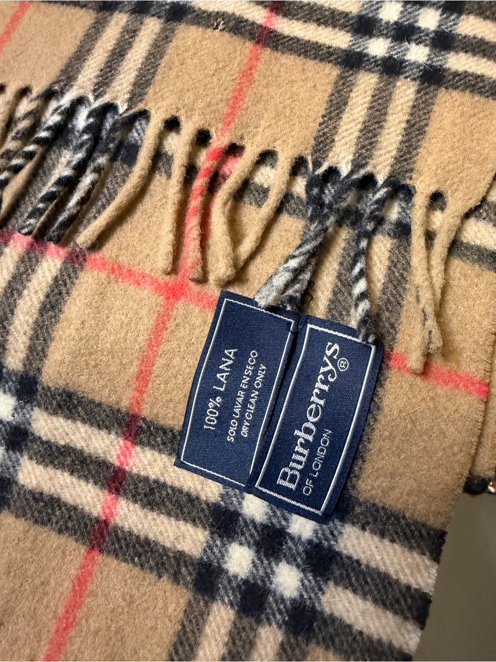 Burberry Beige Nova Check Classic Scarf Wool - Picture 9 of 9